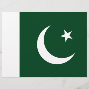 Papier En-tête avec drapeau du Pakistan