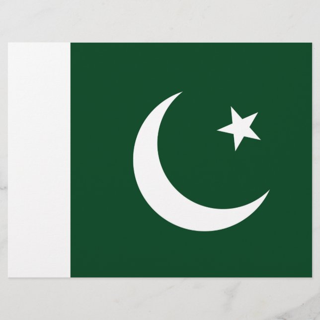 Papier En-tête avec drapeau du Pakistan (Devant)