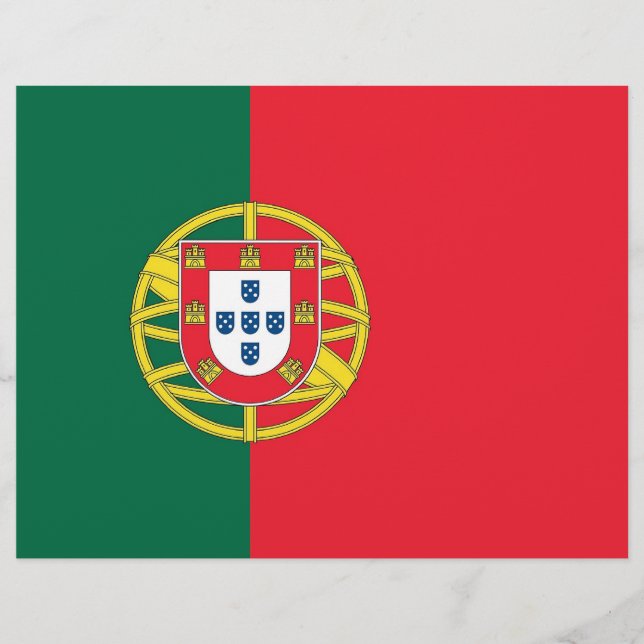 Papier En-tête avec drapeau du Portugal (Devant)