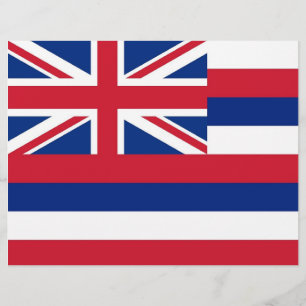 Papier En-tête avec Drapeau Hawaï, États-Unis