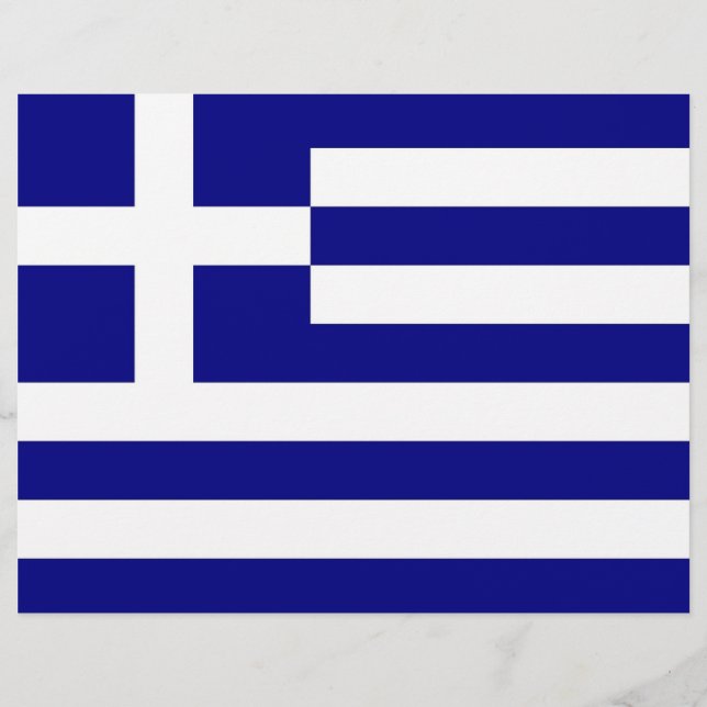 Papier En-tête avec le drapeau de la Grèce (Devant)