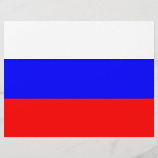 Papier En-tête avec le drapeau de la Russie (Devant)