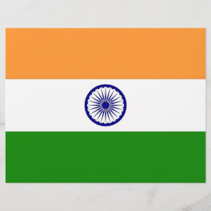 Papier En-tête avec le drapeau de l'Inde