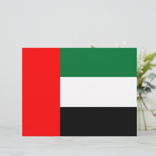 Papier En-tête avec le drapeau des Émirats arabes unis (Debout devant)