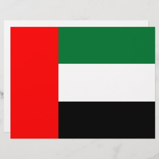 Papier En-tête avec le drapeau des Émirats arabes unis (Devant / Derrière)