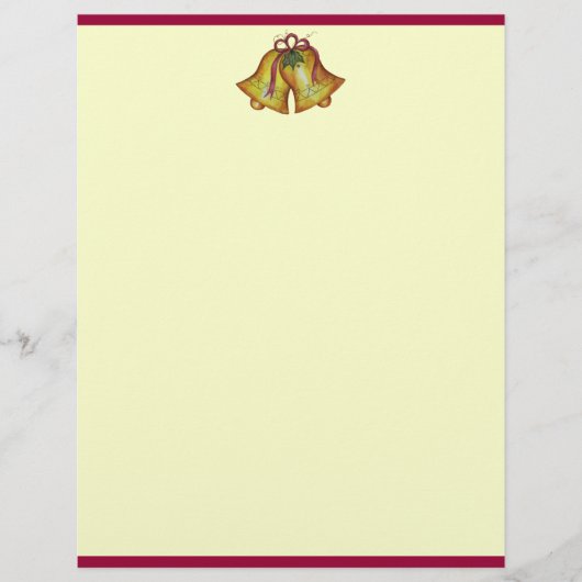 Papier En-tête cloches de Noël (Devant)
