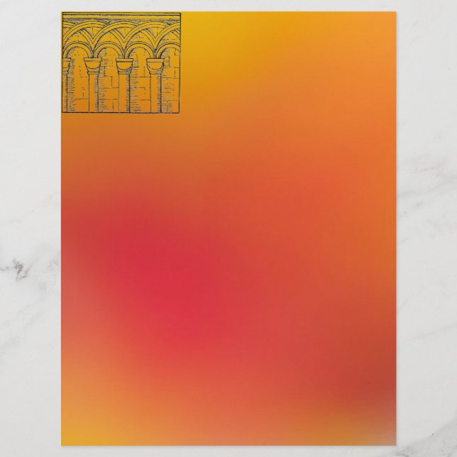 Papier En-tête d'architecture médiévale (Devant)