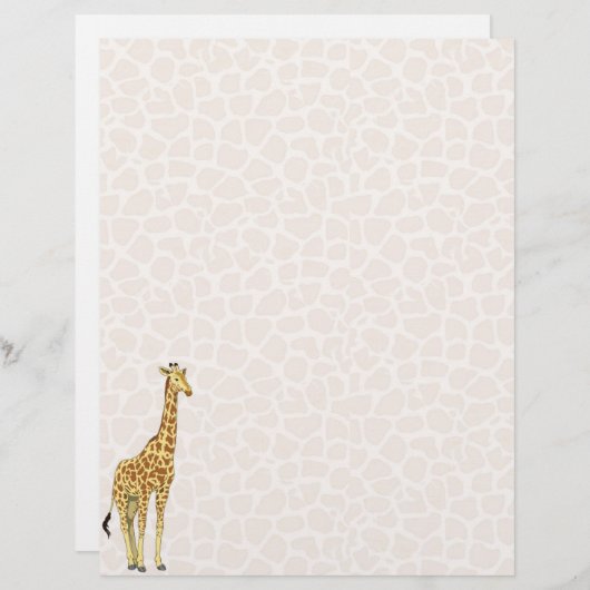 Papier En-tête de girafe (Devant / Derrière)