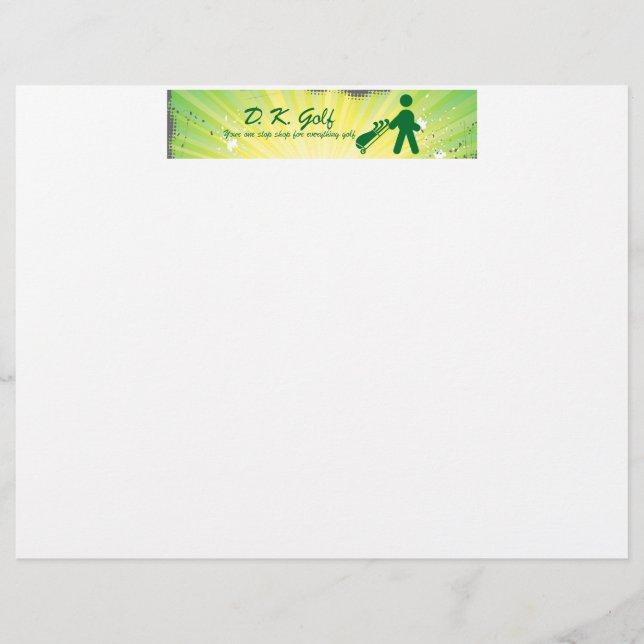 Papier En-tête de golf (Devant)