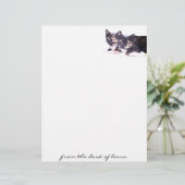 Papier En-tête de la famille des fèces de chats (Debout devant)