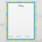 Papier En-tête de la grande recette préchargée (Devant)