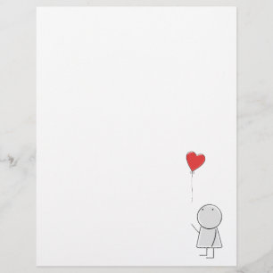 Papier En-tête de la lettre du garçon et du ballon