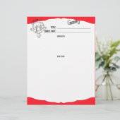 Papier En-tête de la recette casquette du chef doodle de  (Debout devant)