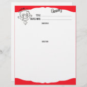 Papier En-tête de la recette casquette du chef doodle de  (Devant / Derrière)
