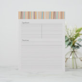 Papier En-tête de la recette de bandes rétro (Debout devant)