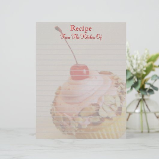 Papier En-tête de la recette de cerise dorée (Debout devant)