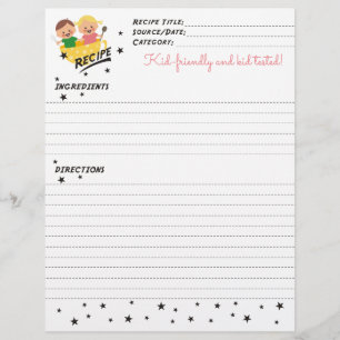 Papier En-tête de la recette de thé volant de cuisine pou