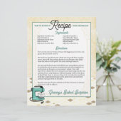 Papier En-tête de la recette du livre de cuisine du mélan (Debout devant)