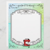 Papier En-tête de la recette du mélangeur rétro couleur p (Devant / Derrière)