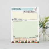 Papier En-tête de la recette funky de légumes (Debout devant)