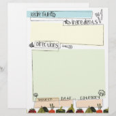 Papier En-tête de la recette funky de légumes (Devant / Derrière)