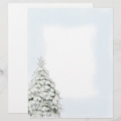 Papier En-tête de l'arbre d'hiver (Devant / Derrière)
