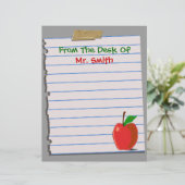 Papier en-tête de l'enseignant (Debout devant)