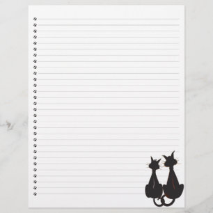 Papier En-tête de lettre à deux chats