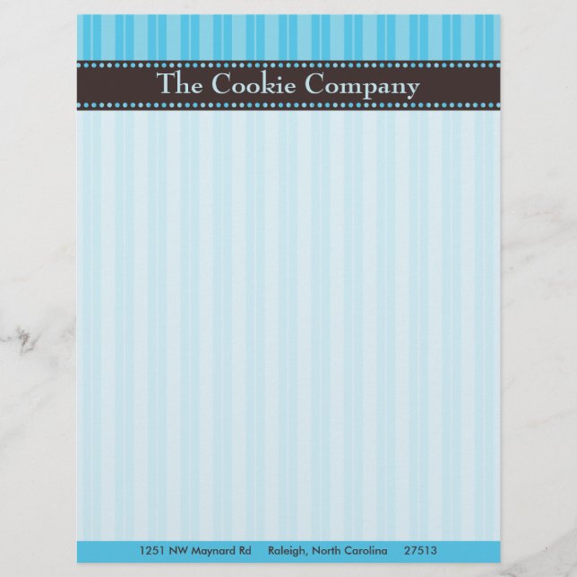 Papier En-tête de lettre Bleu clair (Devant)