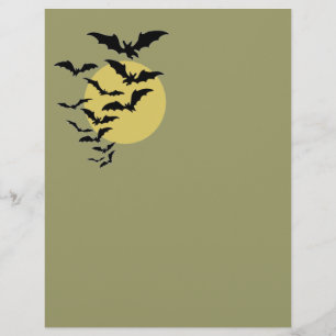 Papier En-tête de lettre de chauve-souris d'Halloween