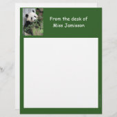 Papier En-tête de lettre de remerciement à l'enseignant P (Devant / Derrière)