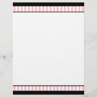 Papier En-tête de lettre de société rose et noir chic