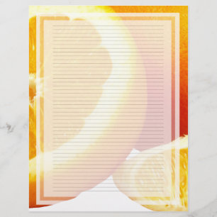 Papier En-tête de lettre en forme de tranche orange