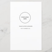 Papier En-tête de lettre Facturer les fournitures pour pe (Dos)