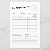 Papier En-tête de lettre Facturer les fournitures pour pe (Devant)