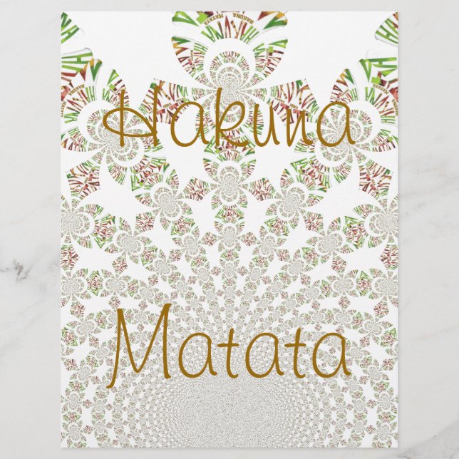Papier En-tête de lettre Hakuna Matata (Devant)