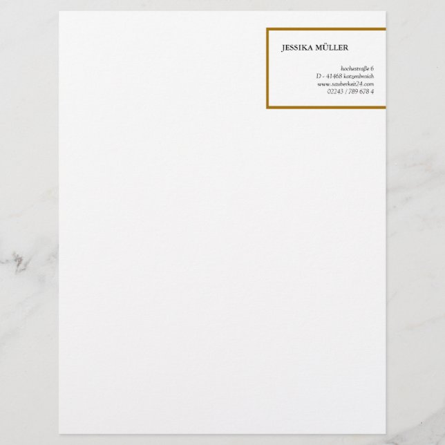 Papier En-tête de lettre ID Or (Devant)