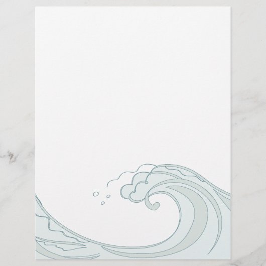 Papier En-tête de lettre Ocean Wave (Devant)