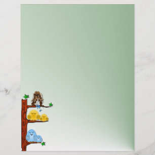 Papier En-tête de lettre Oiseaux couchés