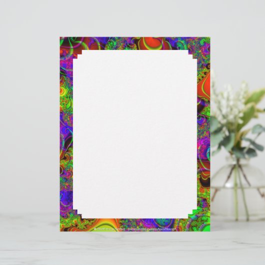 Papier En-tête de lettre personnalisé C~14 fractal 01 - 8 (Debout devant)