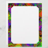 Papier En-tête de lettre personnalisé C~14 fractal 01 - 8 (Devant / Derrière)