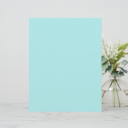 Papier En-tête de lettre turquoise légère (Debout devant)