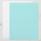 Papier En-tête de lettre turquoise légère (Devant / Derrière)