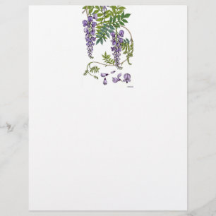 Papier En-tête de lettre Wisteria Art Nouveau