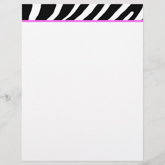 Papier En-tête de lettre Zebra (Devant)