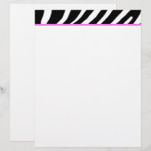 Papier En-tête de lettre Zebra (Devant / Derrière)
