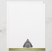 Papier En-tête de Noël Arbre décoratif (Devant / Derrière)