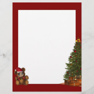 Papier En-tête de Noël Beary Joyeux