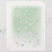 Papier En-tête de Noël de l'arbre creux (Devant / Derrière)