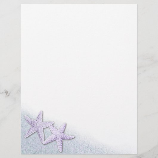 Papier En-tête de papier-lettres Starfish violet (Devant)